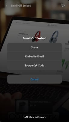 How to share the email embed