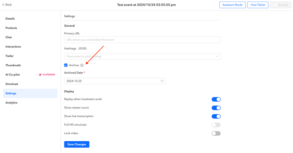 Access the Schedule Archive