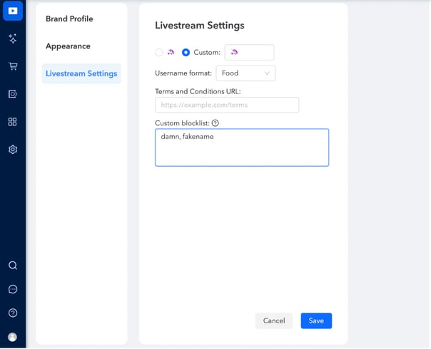 Channel-Level Block Words for Livestreams1