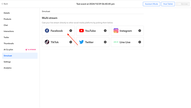 Facebook Livestream Simulcast