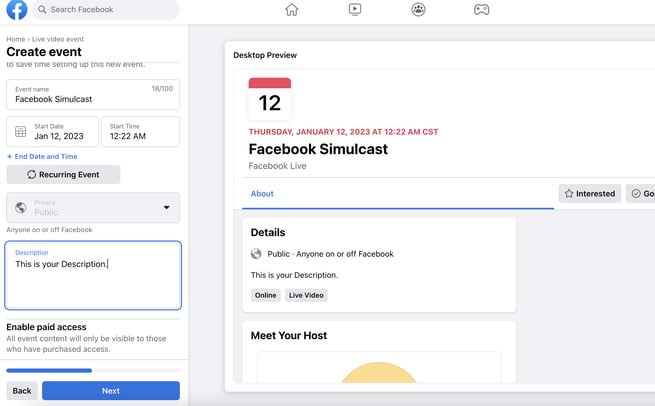 Facebook Livestream Simulcast4