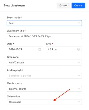 Horizontal Livestream Event