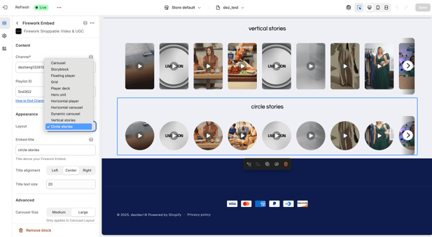 Leveraging the Firework Embed App in Shopify7