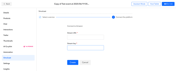 Livestream Simulcast with Amazon Live2