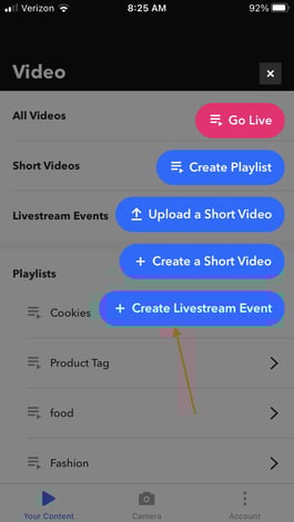 Livestream with the Firework Camera App1
