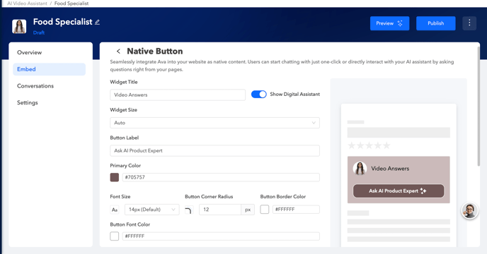 Native button