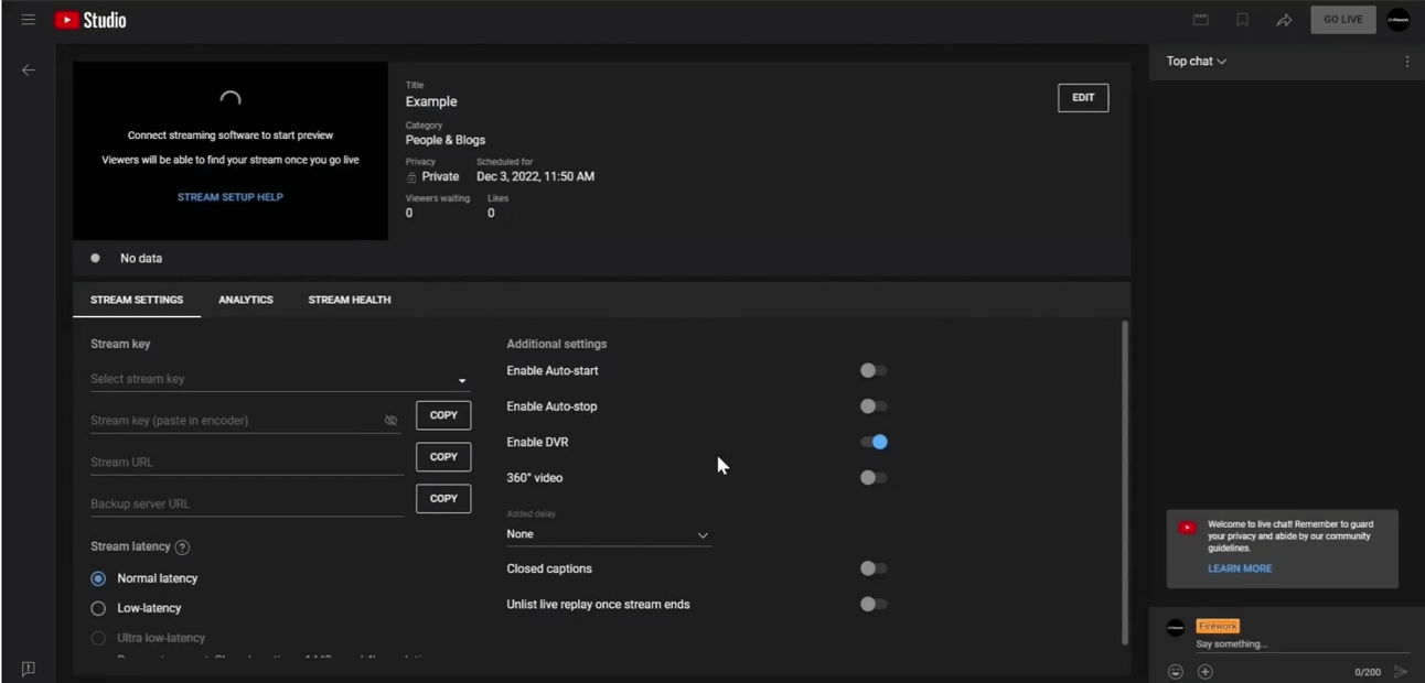Youtube Livestream Simulcast7