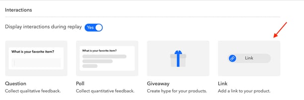 add Link Interactions