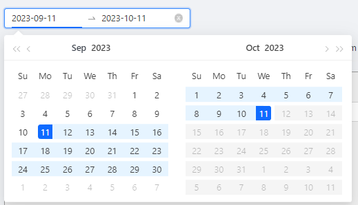 Adjust date range in 1-1 analytics