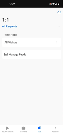 access 1to1 dashboard in app